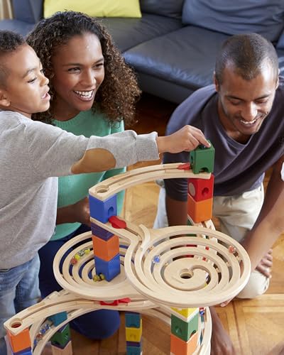 Award Winning Hape Quadrilla Wooden Marble Run Construction - The Cyclone