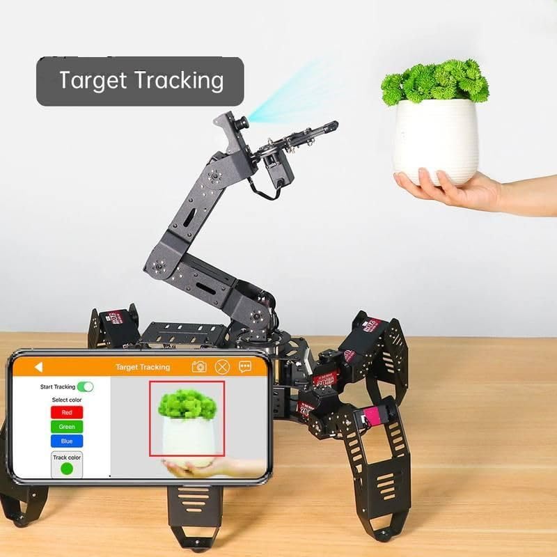 Hexapod AI Robotic Explorer with Vision Arm – Ultimate Raspberry Pi 4B Powered Robot Kit
