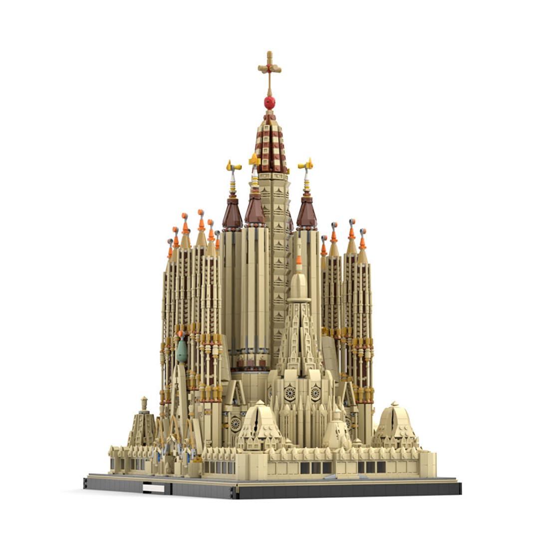 BICRKTOMXY Architecture Sagrada Familia Building Blocks Set, World Famous Landmark Collection Architectural Model Kit Designed by jeongwonE, Display Model & Home Decor Gift for Adults 10045PCS