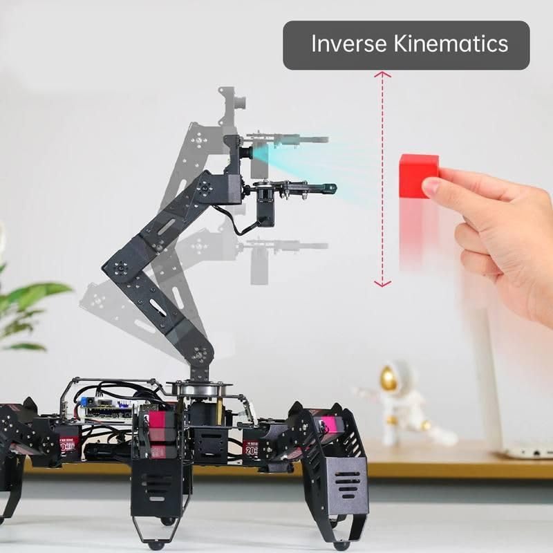 Hexapod AI Robotic Explorer with Vision Arm – Ultimate Raspberry Pi 4B Powered Robot Kit