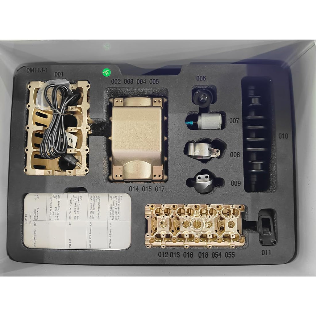 All-Metal Inline Four-Cylinder Engine Model Kit, 325-Piece