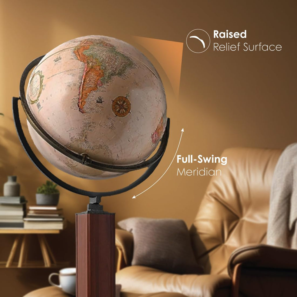 Landen Globe 16-inch Diameter Floor Standing Globe