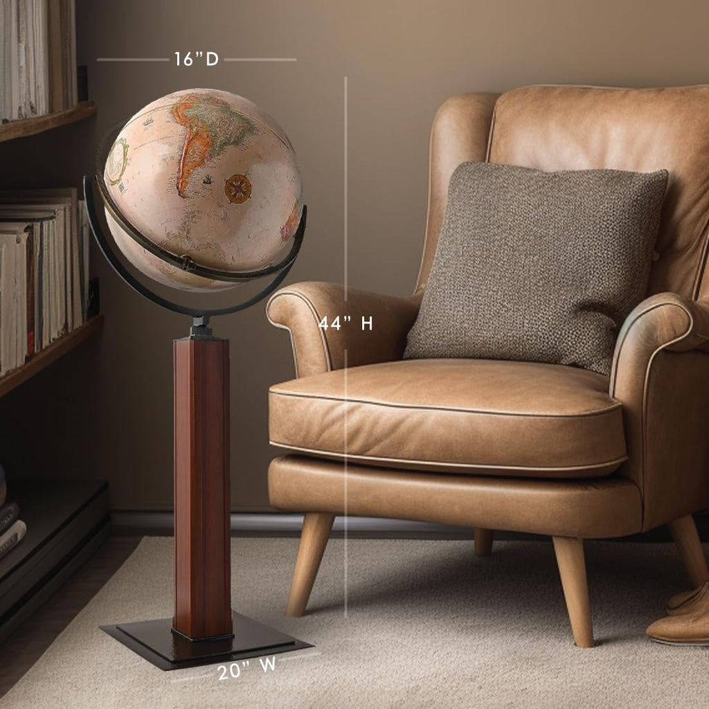 Landen Globe 16-inch Diameter Floor Standing Globe