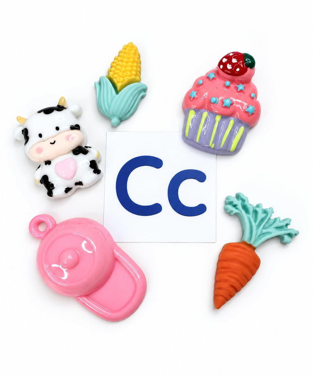 Alphabet Objects Set, 130+ Beginning Sound Trinkets for Phonics & Language Learning, 5 per Letter A–Z, Montessori Learning Materials Say & Play
