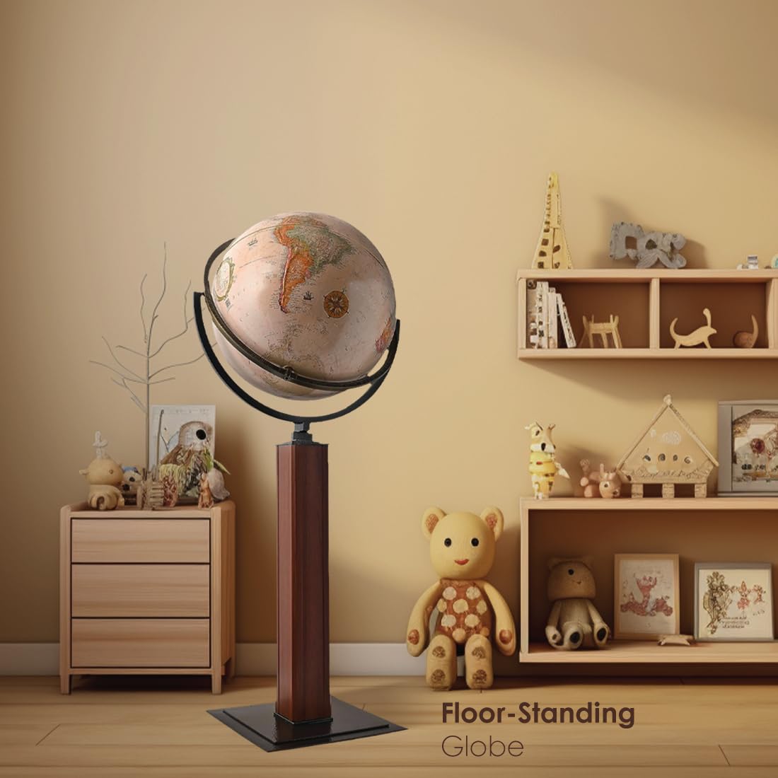 Landen Globe 16-inch Diameter Floor Standing Globe