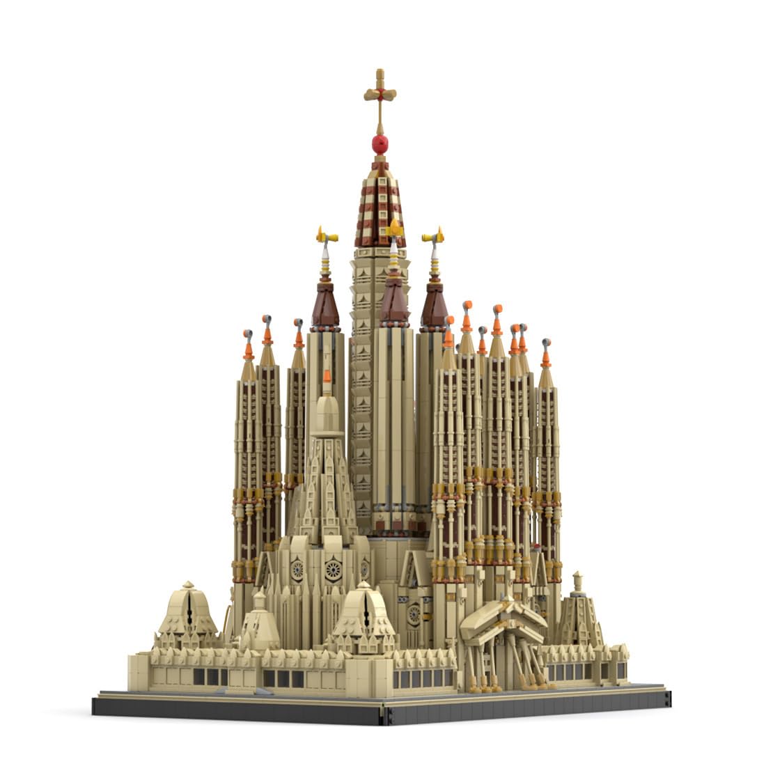 BICRKTOMXY Architecture Sagrada Familia Building Blocks Set, World Famous Landmark Collection Architectural Model Kit Designed by jeongwonE, Display Model & Home Decor Gift for Adults 10045PCS