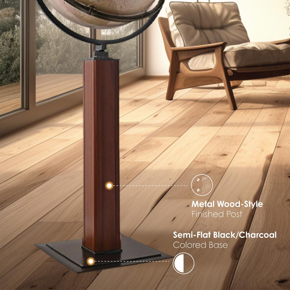 Landen Globe 16-inch Diameter Floor Standing Globe