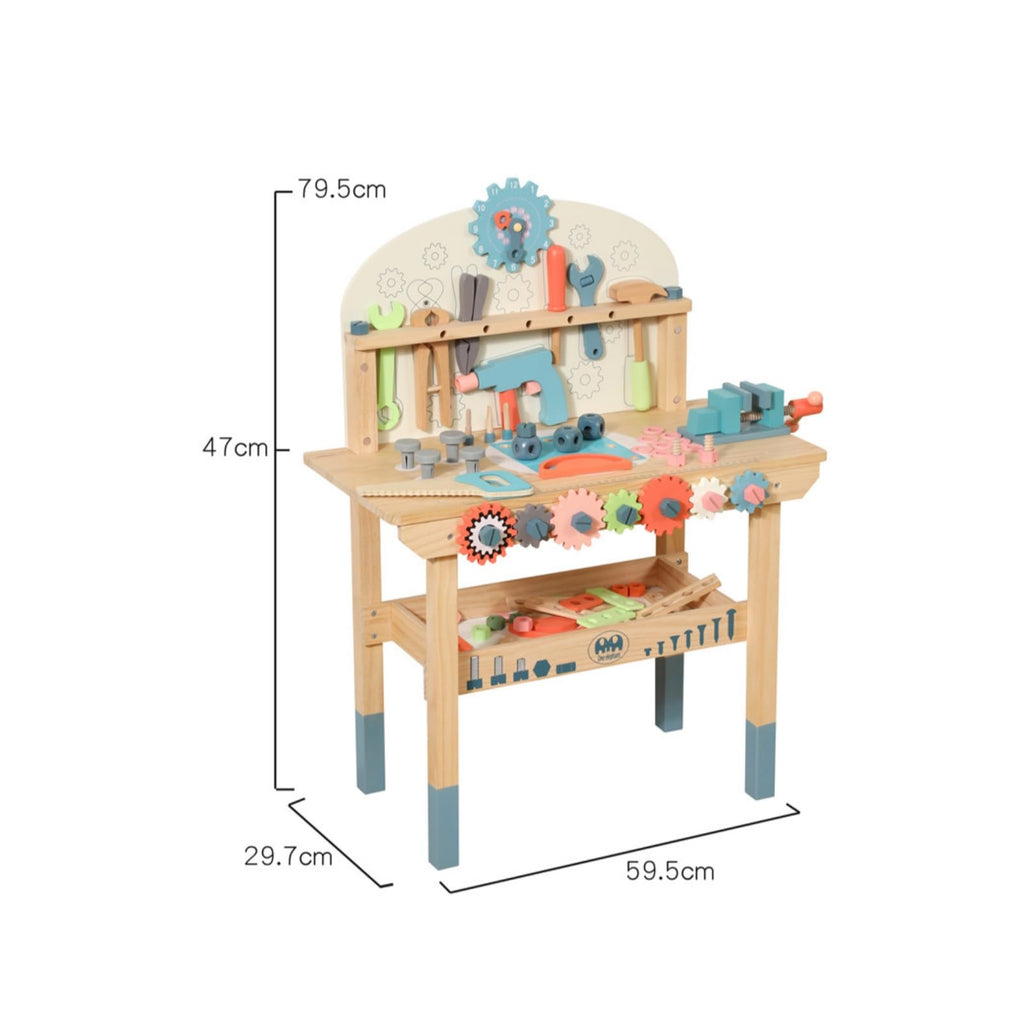 predolo Wooden Tool Bench Tool Bench Interactive Furniture for Classroom