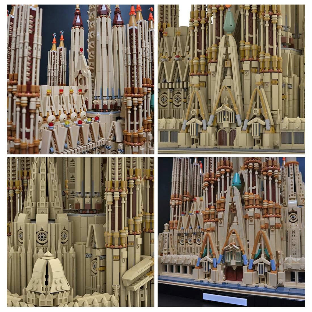 BICRKTOMXY Architecture Sagrada Familia Building Blocks Set, World Famous Landmark Collection Architectural Model Kit Designed by jeongwonE, Display Model & Home Decor Gift for Adults 10045PCS
