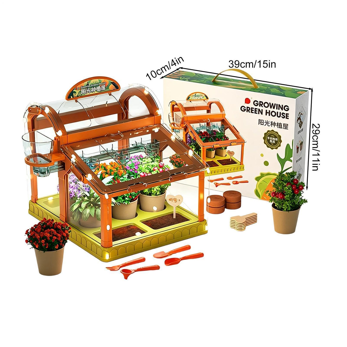 Kids Indoor Plant Growing Greenhouse Kit