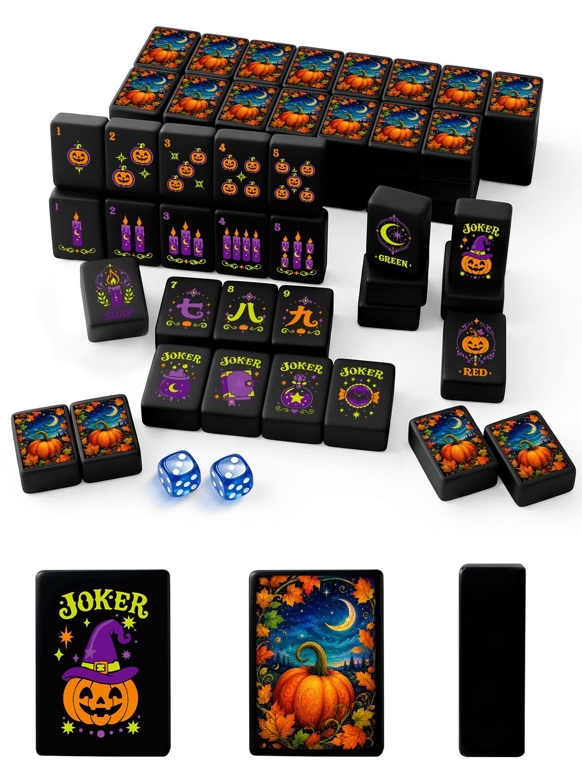 Halloween American Mahjong Tile Set