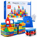 SUNNY AUNTIE Magnetic Tiles for Kids Ages 4-8, STEM Building Toys