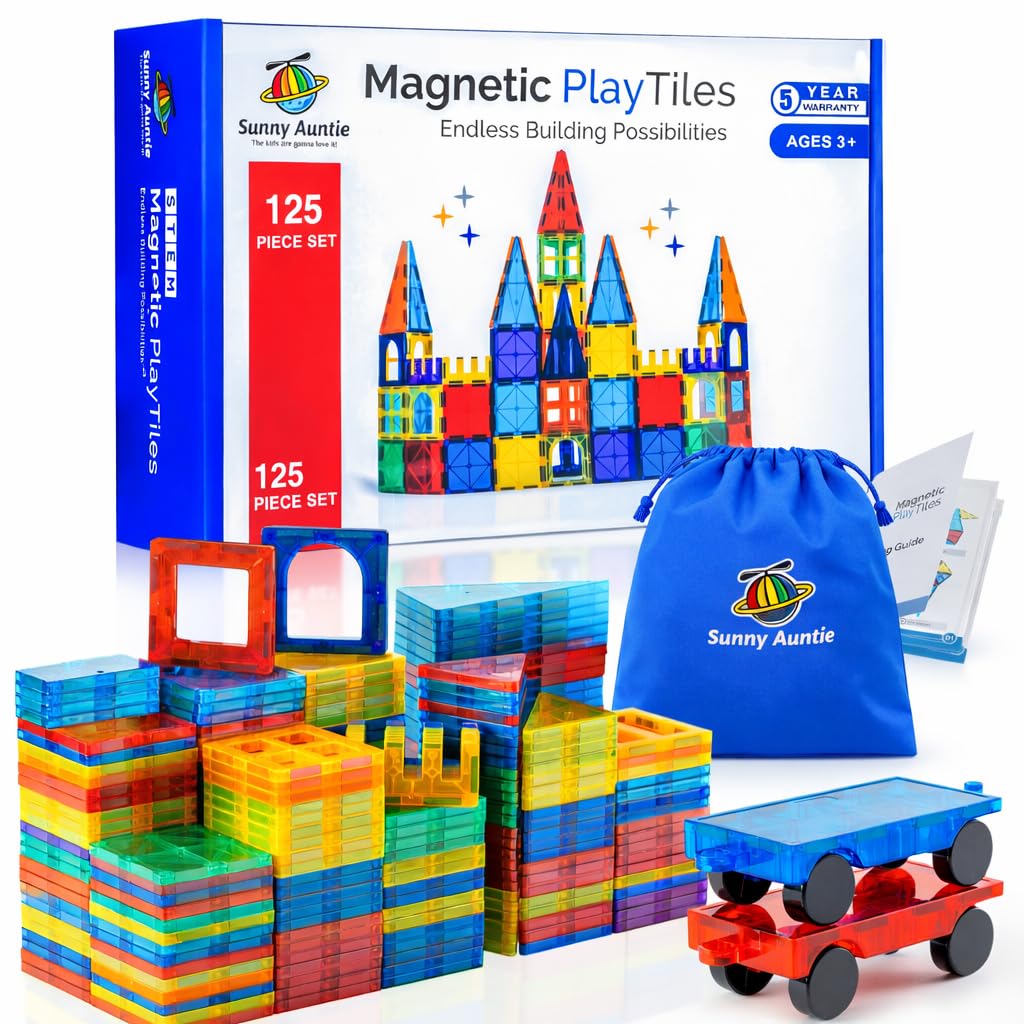 SUNNY AUNTIE STEM Magnetic Building Tiles