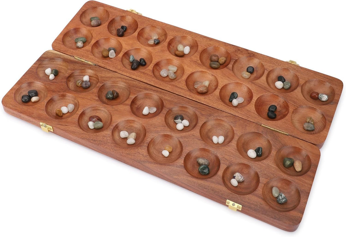 Mancala Folding Wooden Strategy Game Set