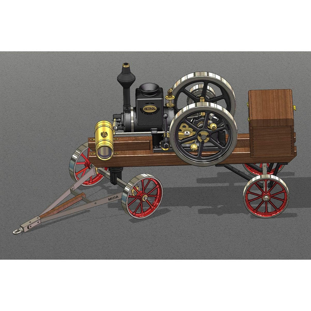 Retro HM-01 Hit and Miss Engine Model Kit for Adults, 4-Stroke Horizontal Stationary Mini Engine Kit that Runs, Working Metal Engine with High/Low Speed Gear Lever, Gift -KIT