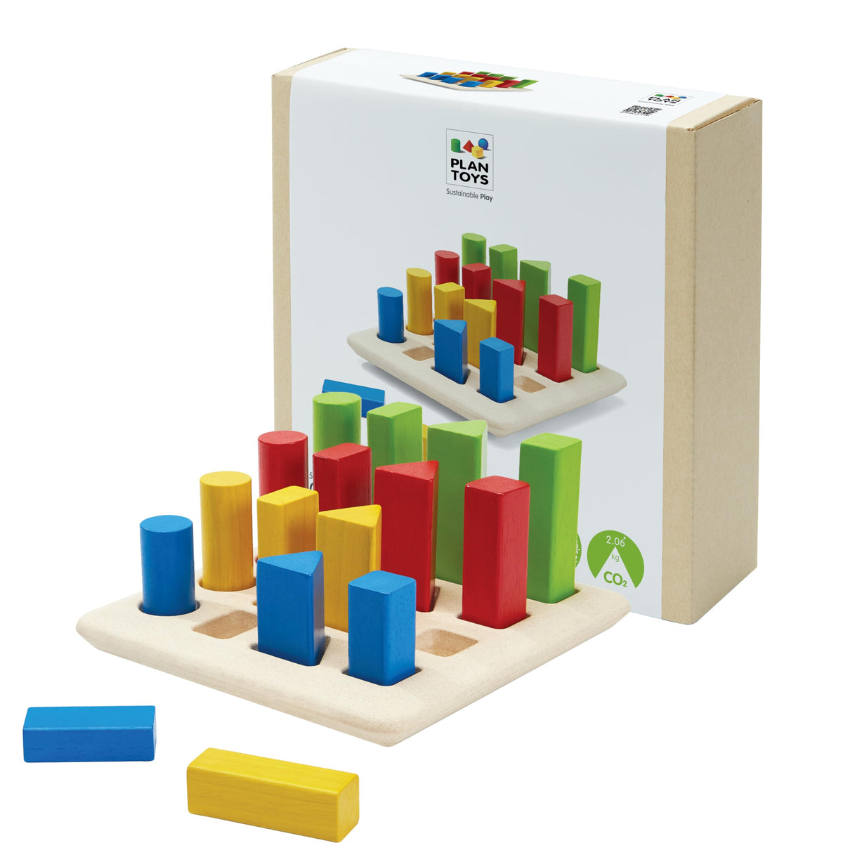 PlanToys Geometric Peg Board Learning Toy