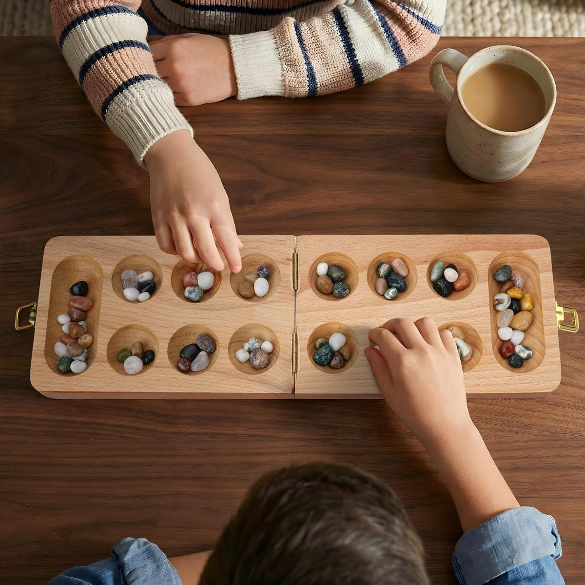 Mancala Folding Wooden Strategy Game Set