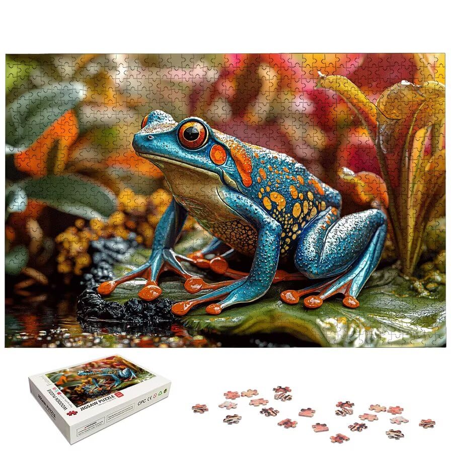 Wooden Frog Jigsaw Puzzle for Adults