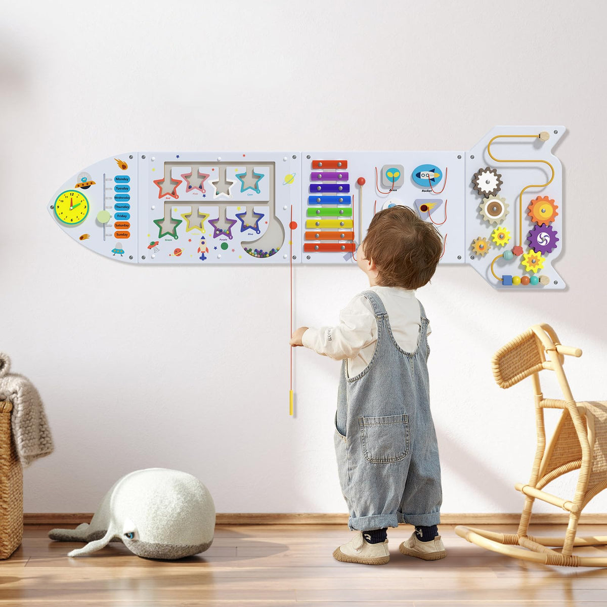 Spacocld Activity Wall Busy Board Panels - Sensory Wall Panel for Kids