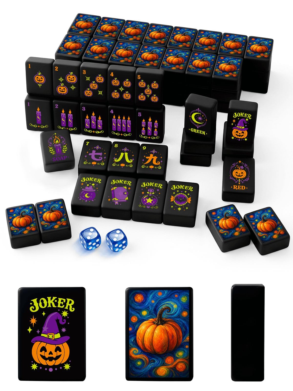 Halloween American Mahjong Tile Set