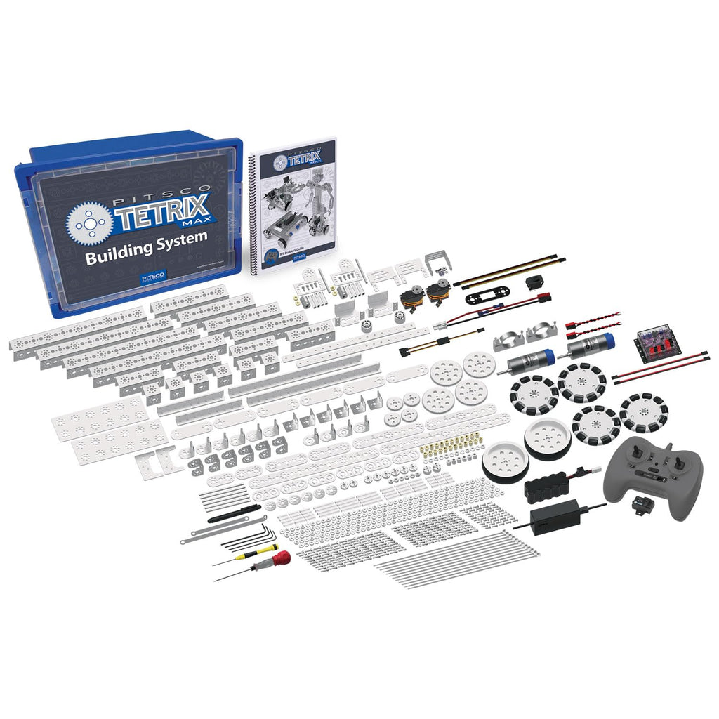 Pitsco Education TETRIX MAX R/C Robotics Set, STEM Projects for Teens Ages 15 & Up, Robotics Construction Sets, Real-World Engineering, Includes Nearly 700 Building Elements & Assembly Tools