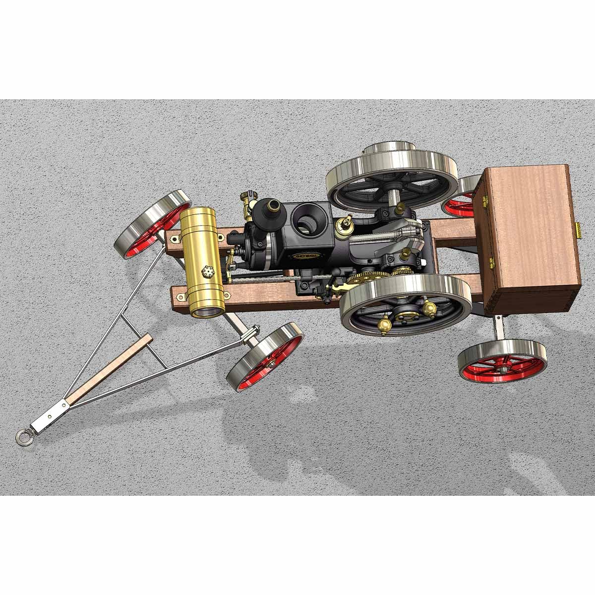 Retro HM-01 Hit and Miss Engine Model Kit for Adults, 4-Stroke Horizontal Stationary Mini Engine Kit that Runs, Working Metal Engine with High/Low Speed Gear Lever, Gift -KIT