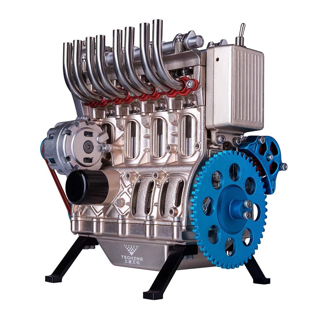 All-Metal Inline Four-Cylinder Engine Model Kit, 325-Piece