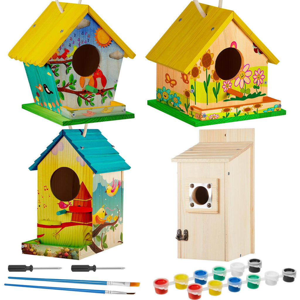 Liliful Bird House Kit for Kid, Wood DIY Birdhouse
