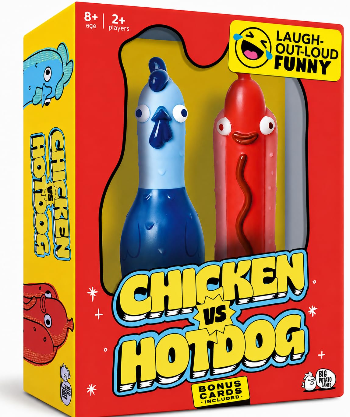 Big Potato Chicken vs Hotdog: The Ultimate Challenge Party Game for Flipping-Fun Families, Board Game for Game Nights