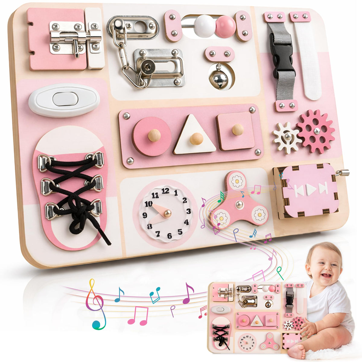 KALOTOYS Montessori Toddler Busy Board
