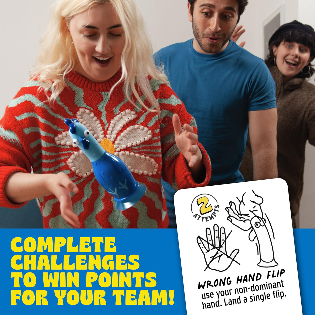 Big Potato Chicken vs Hotdog: The Ultimate Challenge Party Game for Flipping-Fun Families, Board Game for Game Nights