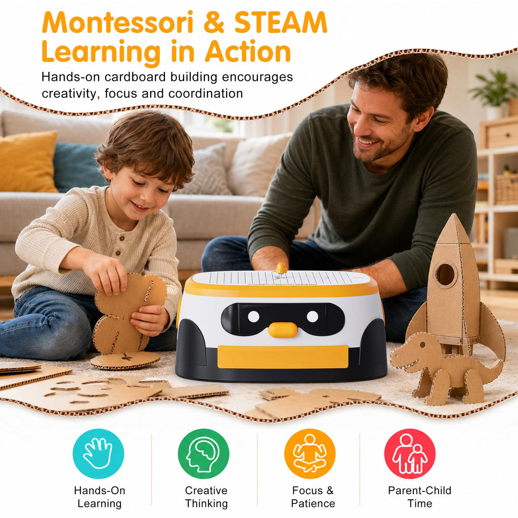 Electric Cardboard Cutter for Kids 4+, Cuts 5mm (0.2in) Thick Cardboard