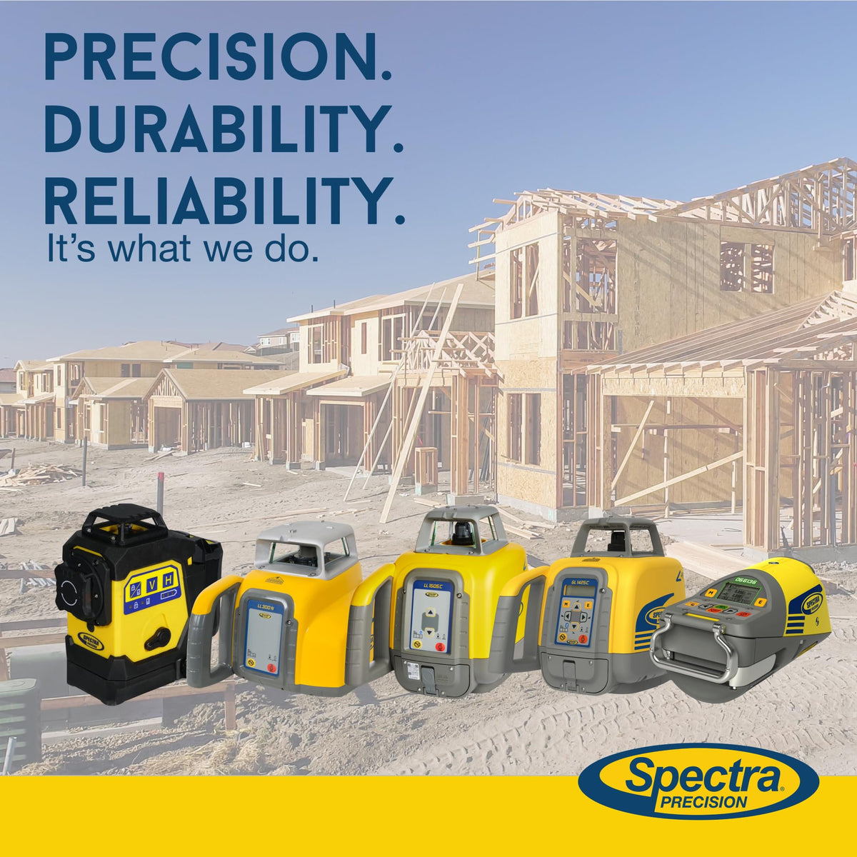 Spectra Precision Rotary Laser Level Systems – Automatic Self-Leveling Construction Lasers with Receiver, Remote Control, Batteries & Carry Case