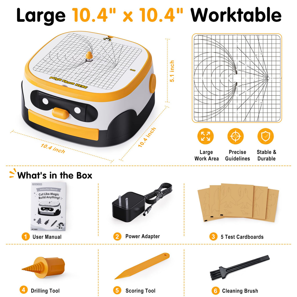 Electric Cardboard Cutter for Kids 4+, Cuts 5mm (0.2in) Thick Cardboard