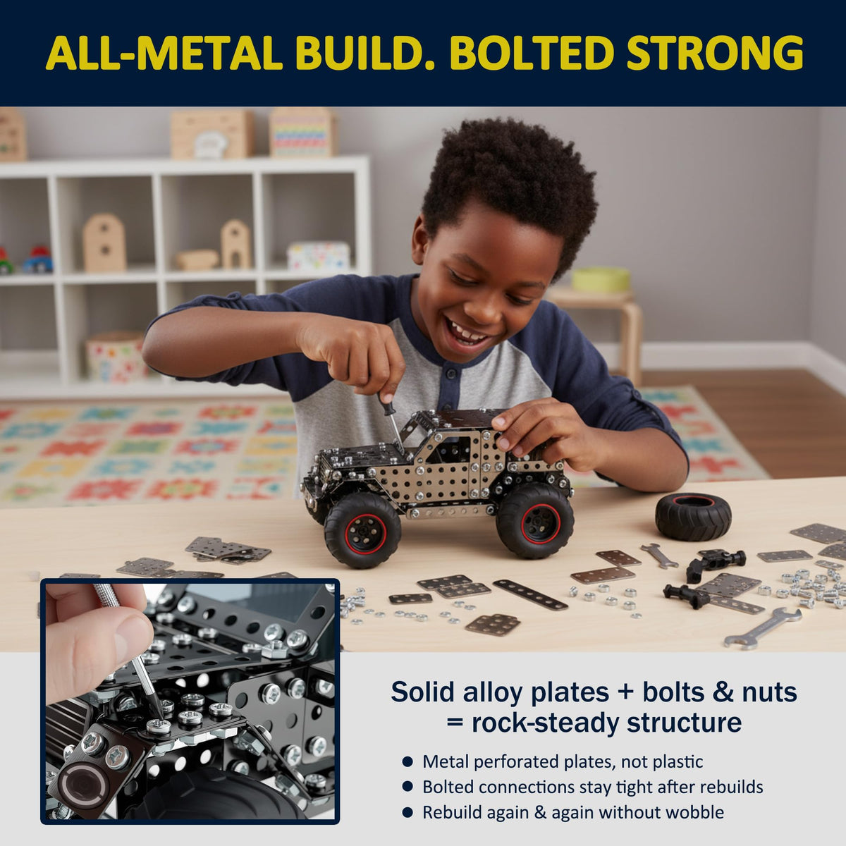 ROHSCE Metal Building Toys for Boys & Girls 8-12 Years Old