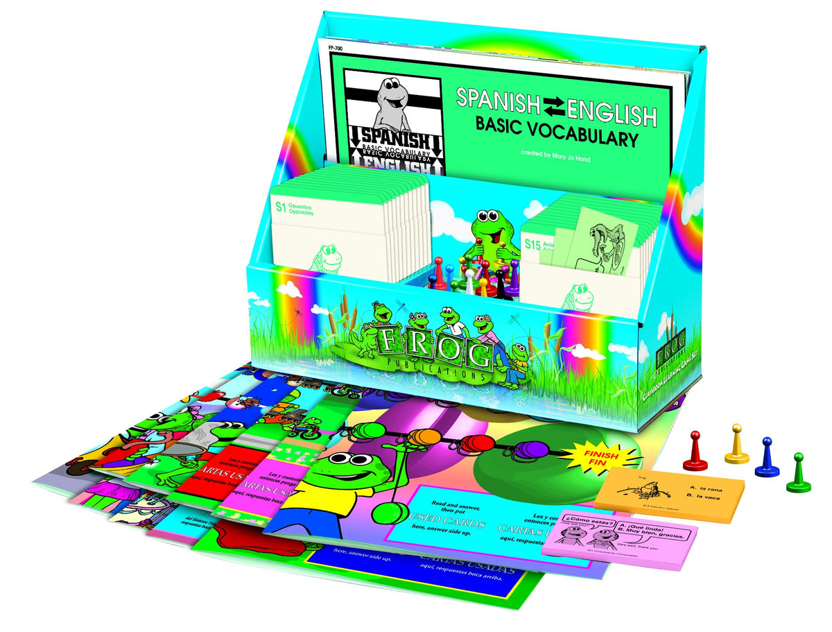 A Frog Publication Elementary Spanish-English Vocabulary Learning Game Set