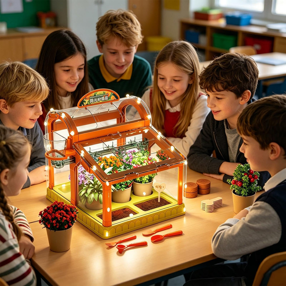 Kids Indoor Plant Growing Greenhouse Kit