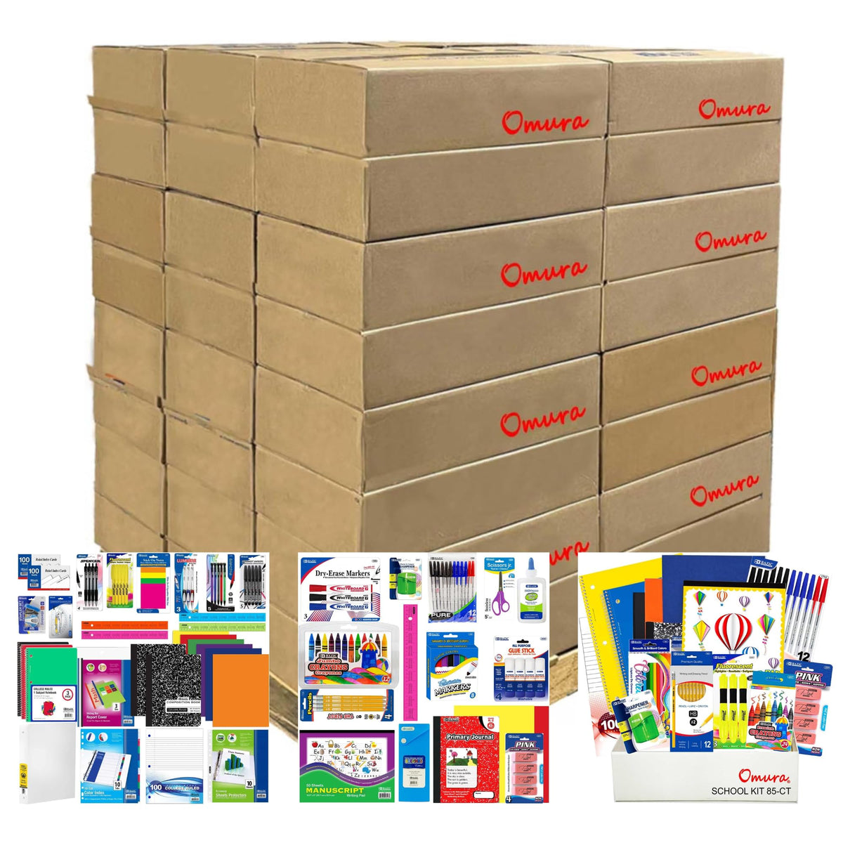 OMURA Primary School Supply Essentials Box