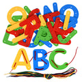 READY 2 LEARN Lacing Alphabet | Uppercase | 26 Letters | 8 Laces | Threading Toy for Kids | Fine Motor Toy | Letter Recognition and Early Spelling