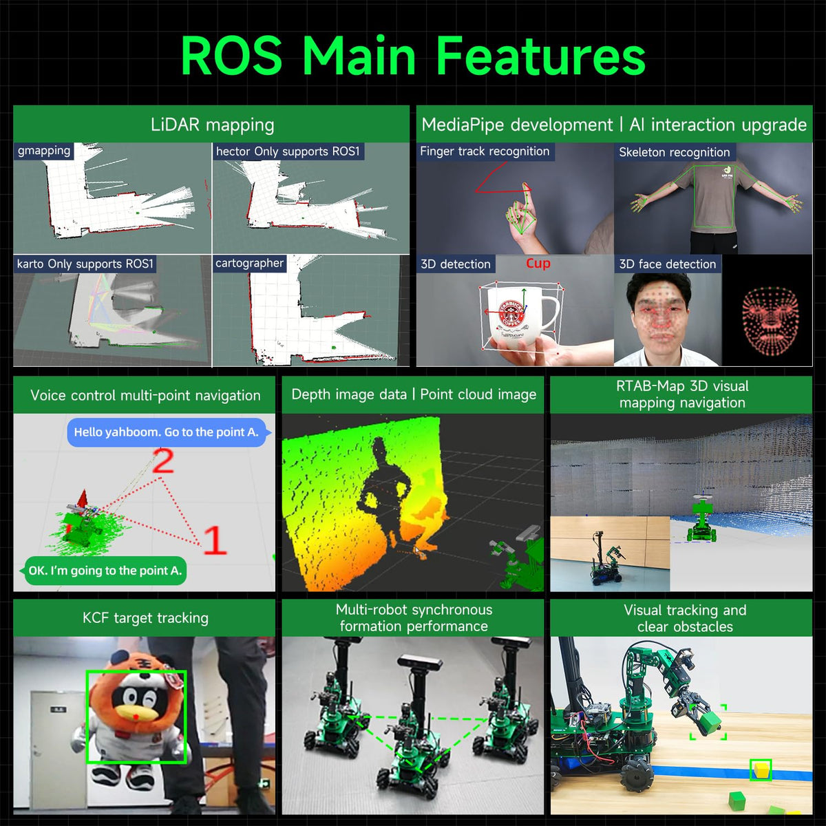 Yahboom Rosmaster X3 Plus Adults ROS Programming Artificial Intelligence to Build Experimental Project Kit with Lidar and Depth Camera Support APP Handle Control
