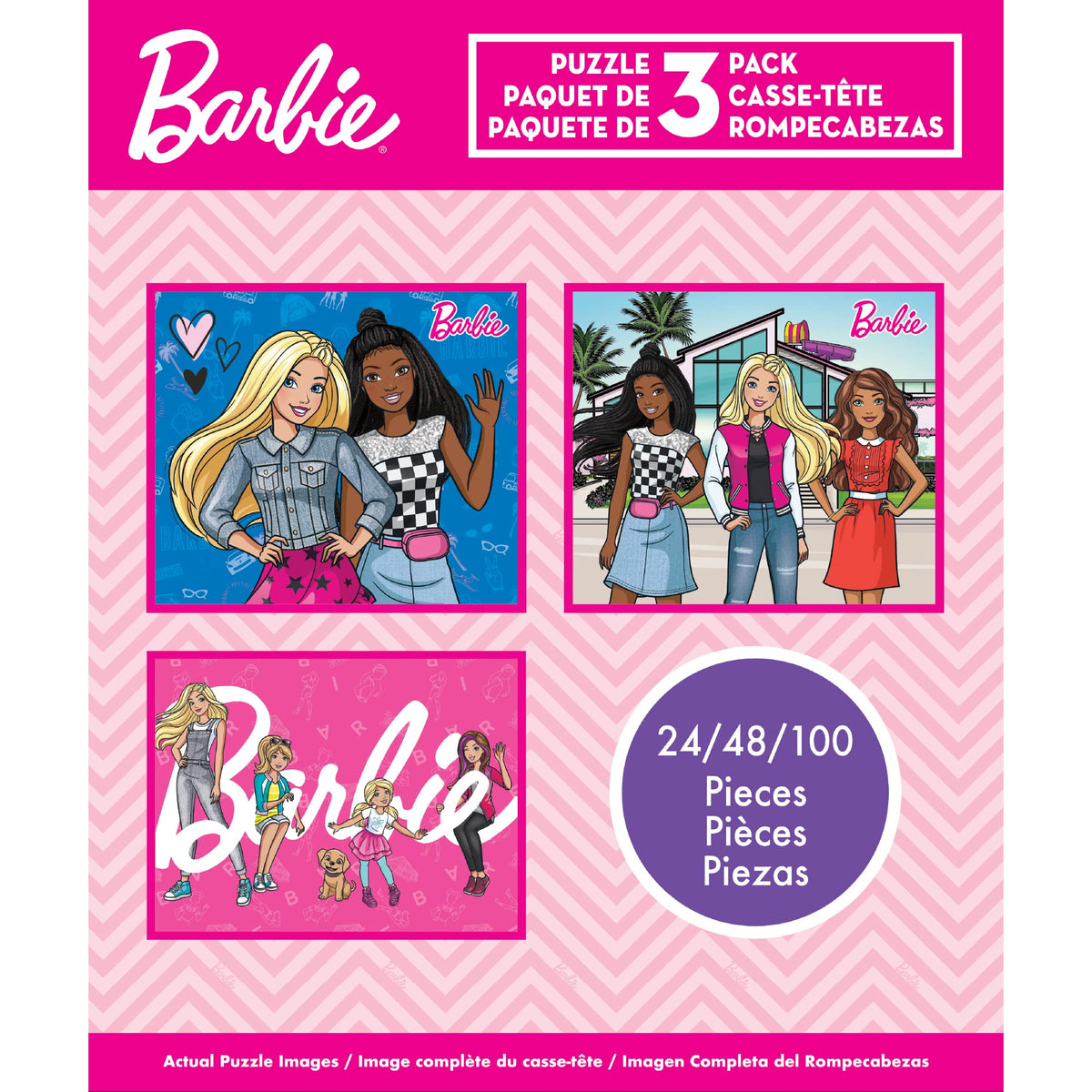 3 in 1 Jigsaw Puzzles for Kids. Educational Gifts for Boys and Girls. Colorful Pieces Fit Together Perfectly. Great Preschool Aged Learning Gift.