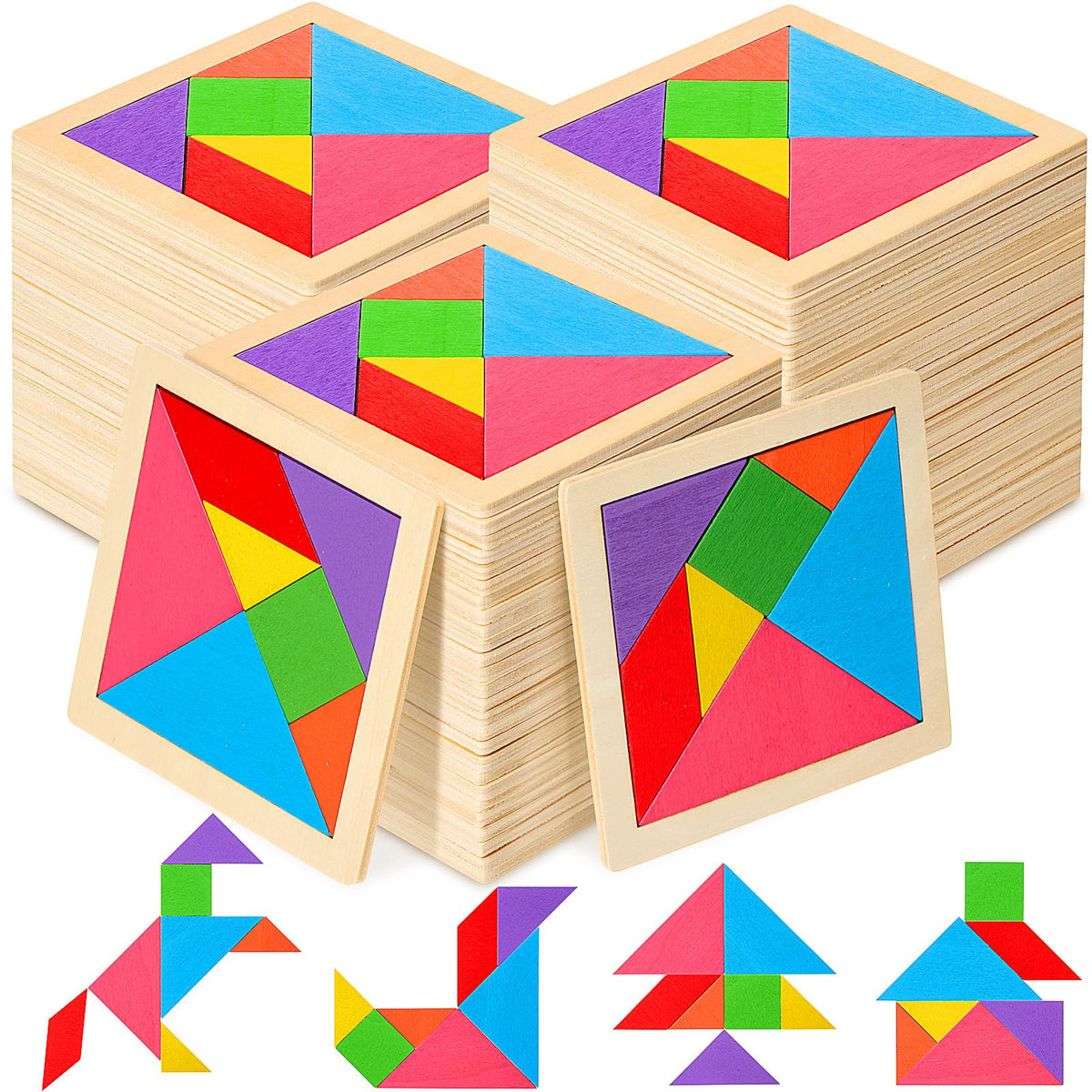 Soulchen Wooden Tangram Puzzle Set