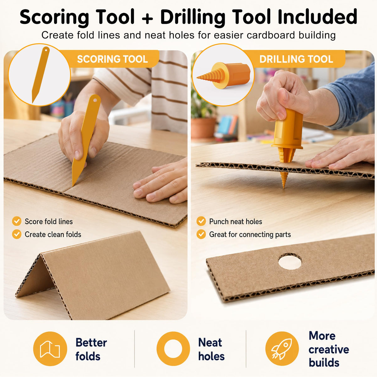 Electric Cardboard Cutter for Kids 4+, Cuts 5mm (0.2in) Thick Cardboard