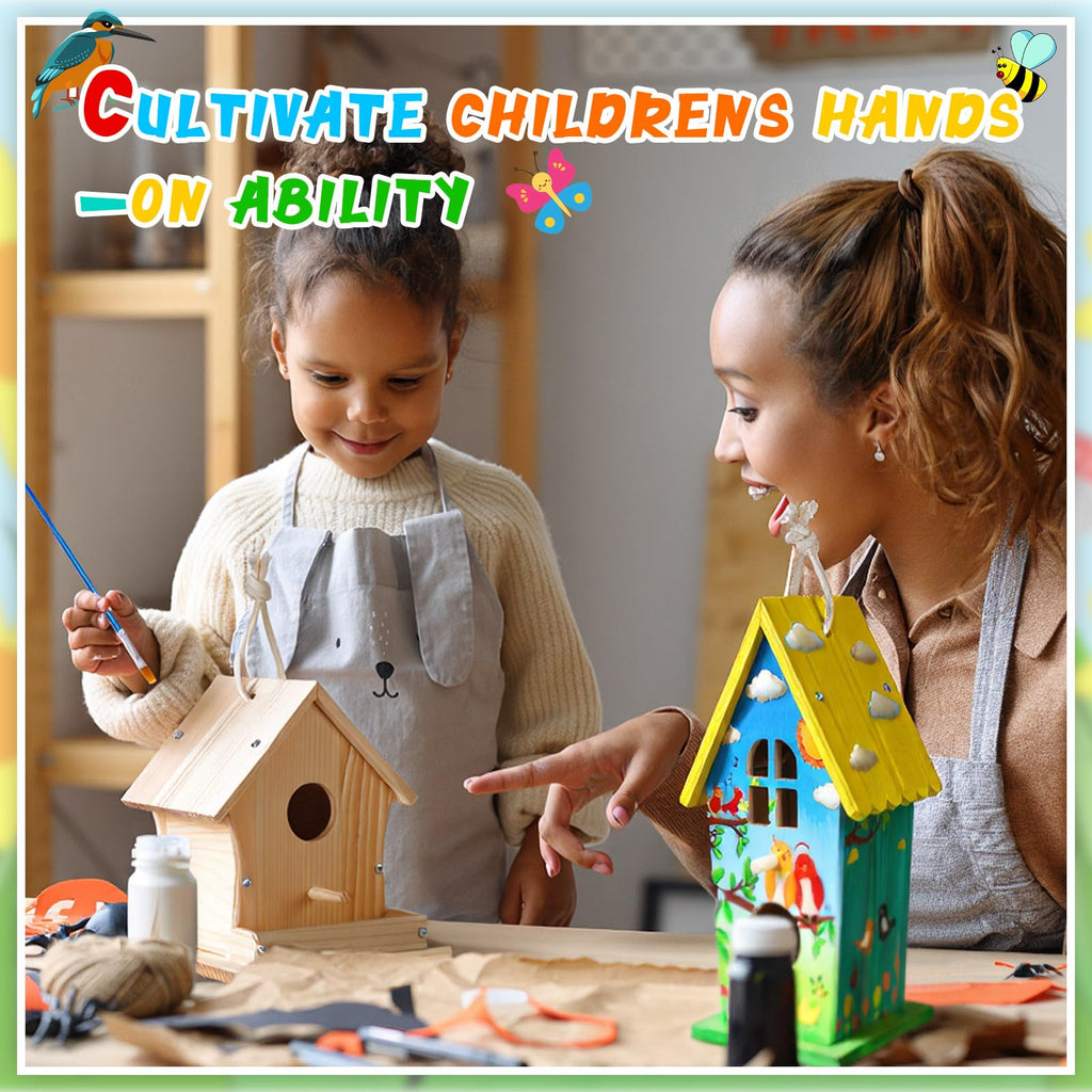 Liliful Bird House Kit for Kid, Wood DIY Birdhouse