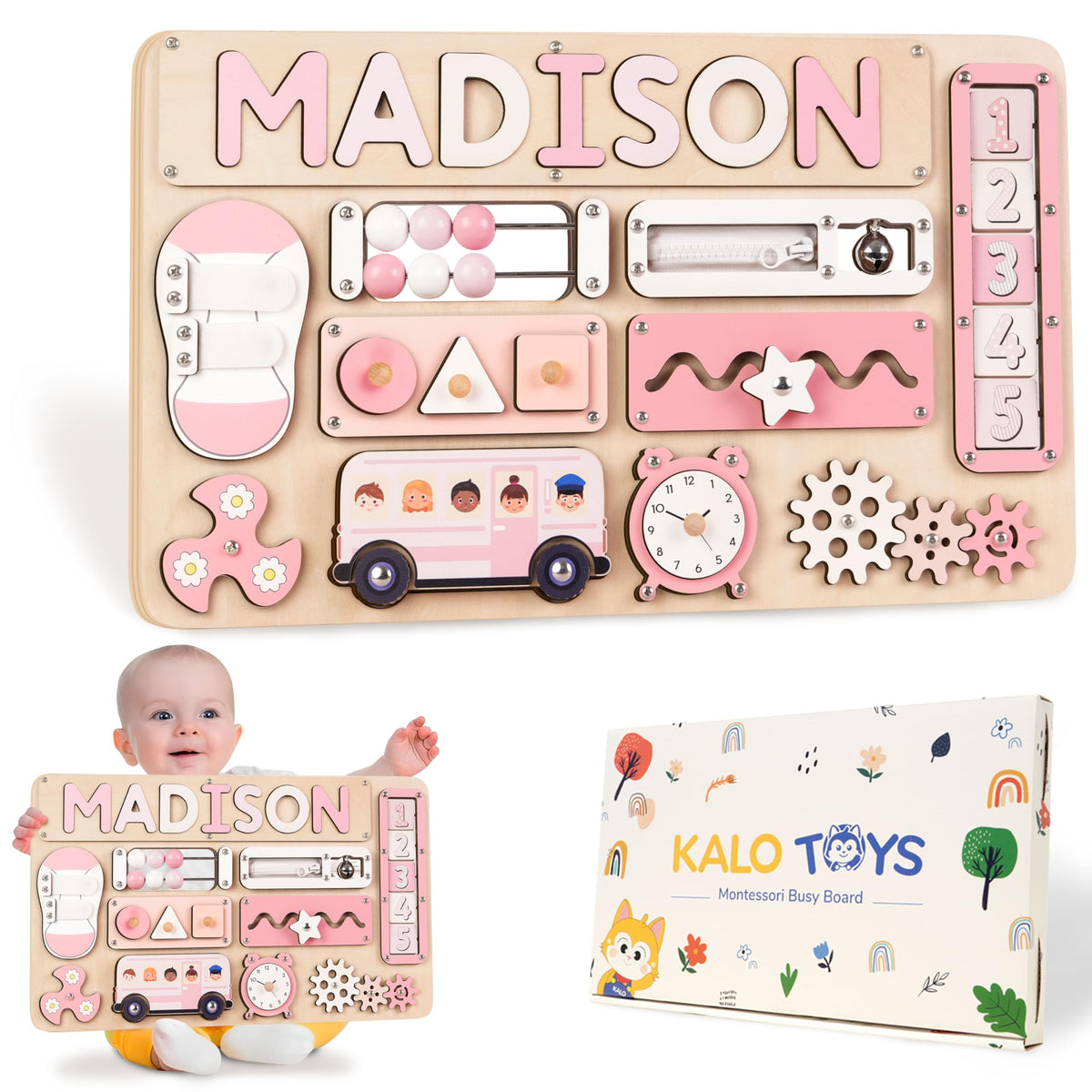 KALOTOYS Montessori Toddler Busy Board