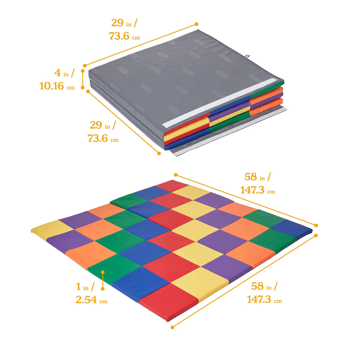 ECR4Kids SoftZone Patchwork Activity Mat