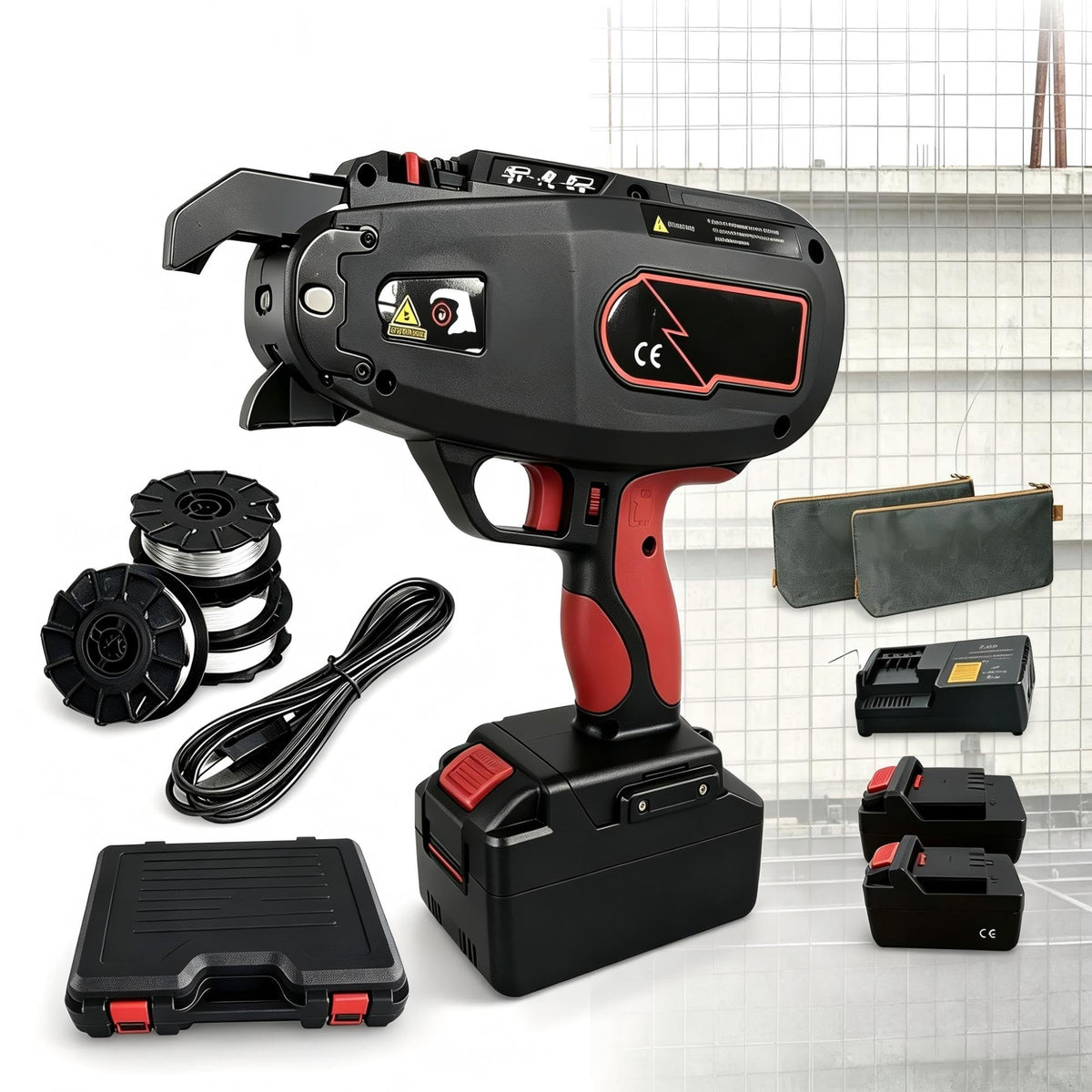 Portable Rebar Binding Machine, Complete Kit 2