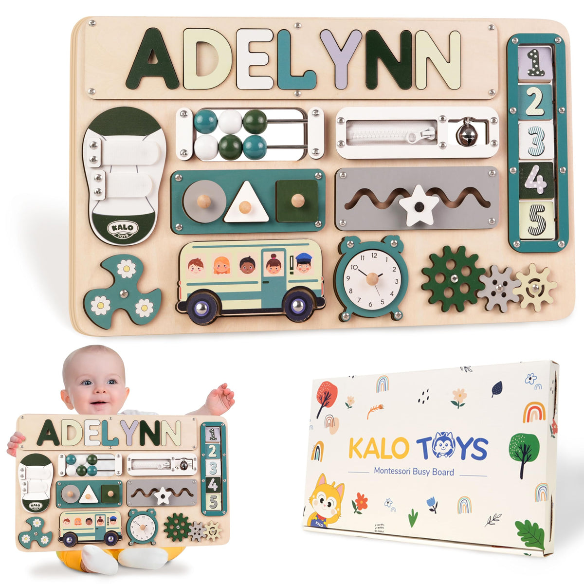 KALOTOYS Montessori Toddler Busy Board