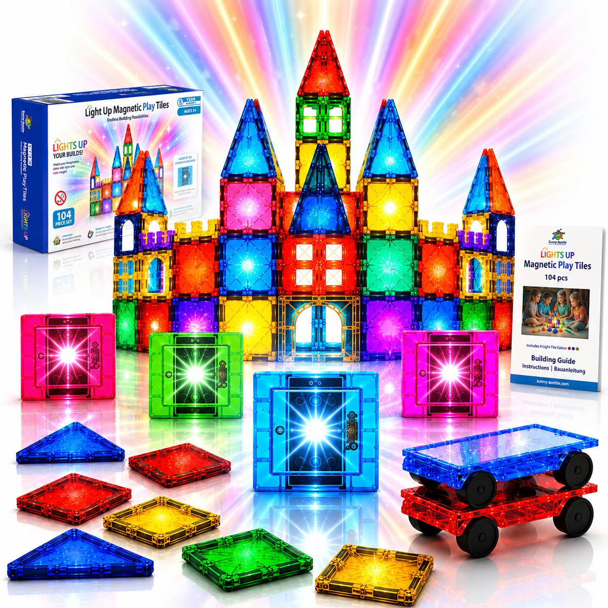 SUNNY AUNTIE STEM Magnetic Building Tiles