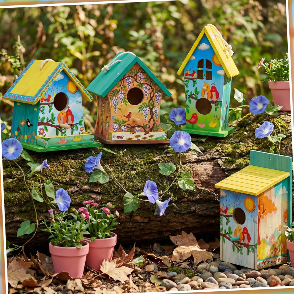 Liliful Bird House Kit for Kid, Wood DIY Birdhouse